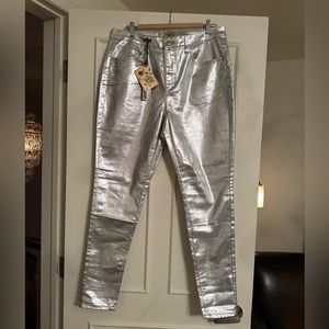 Silver stretch pants!